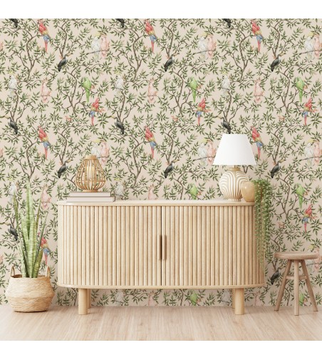 Papel Autoadhesivo Elegant Parrots