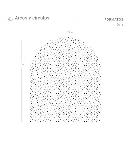 Arco pintado autoadhesivo Crazy Dots