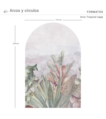 Arco Pintado Autoadhesivo Tropical Sage V2