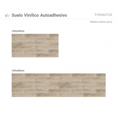 Suelo Vinílico Madera Dama grey