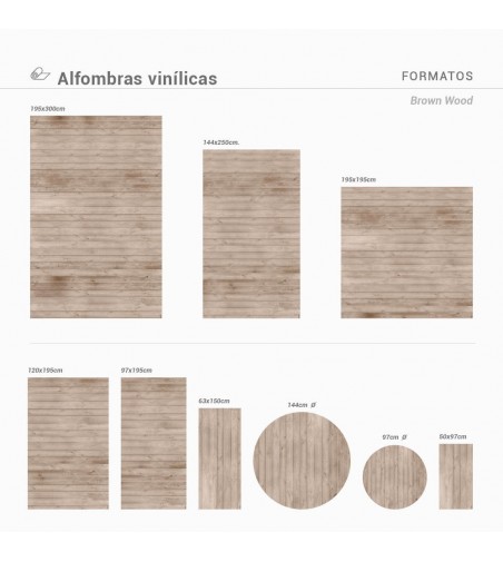 Alfombra Vinílica Brown Wood