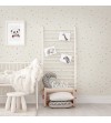 Ambiente del Papel pintado autoadhesivo con estampado Motitas Beige